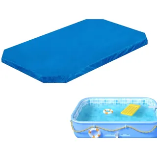 HunicandIU Kinder-Poolabdeckung, rechteckig, rechteckige Poolabdeckung für aufblasbaren Pool - Staubdichte Bodenschwimmbecken,PE-Poolabdeckung, staubdichte Poolabdeckungen für rechteckige Rahmenpools,