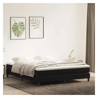 vidaXL Boxspringbett ohne Matratze Schwarz 180x220 cm Samt