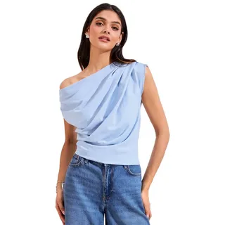 Friends Like These One-Shoulder-Top Friends Like These Oberteil mit Drapierung (1-tlg) blau 48 (GB: 20)