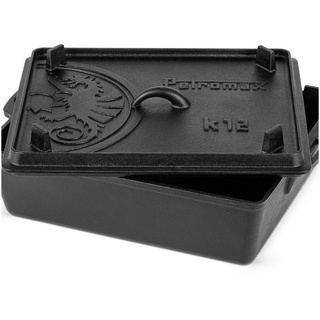 Petromax Schmortopf Petromax Kastenform XXL mit Deckel K12, Gusseisen (Set, 2-tlg), induktionsgeeignet, Deckel als Grillpfanne verwendbar schwarz