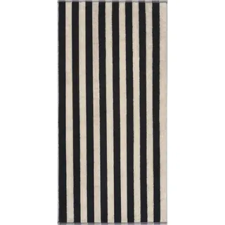 CAWÖ Bold Streifen Handtuch 50 x 100 cm schwarz/beige