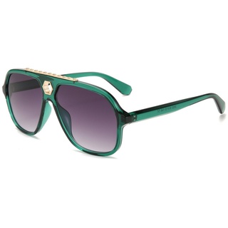 PACIEA Sonnenbrille Doppelbalkenrahmen Polarisiert Oversized Blendfrei Damen Herren grün