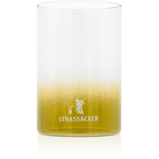 Grablampenschutzglas für kleine Grabkerzen, hitzebeständig, 100/65 mm, mit bernsteinfarbenem Farbverlauf
