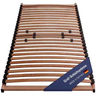 LEO BASIC Lattenrost 26 Leisten mit 8 Schieber 90x200 cm Buche Birke