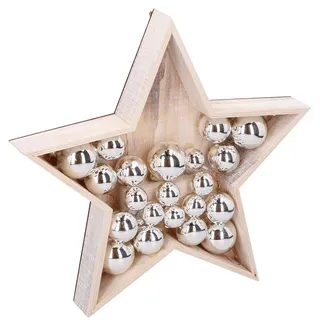 Grundig Weihnachts-Stern Holz LED Holzstern Weihnachten Dekoration