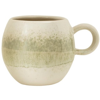 Bloomingville Tasse Paula Tasse natur/grün 275 ml, Keramik Kaffeetasse Teetasse dänisches Design beige
