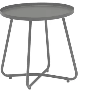 Dehner Beistelltisch Ibiza, ca. Ø 45 cm, Höhe ca. 45 cm, Stahl, pulverbeschichtet, anthrazit