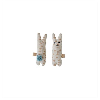 OYOY Kuscheltier Babyrassel Rabbit, Beige Baumwolle 16 x 5 x 5 cm Babyspielzeug Hase Spielzeugrassel beige