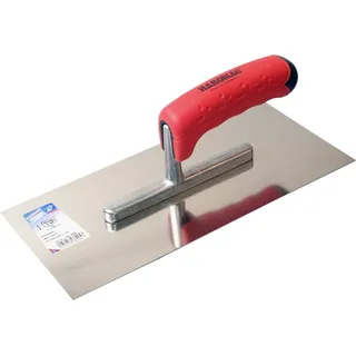 Haromac Glättekelle mit Softgriff, ohne Zahnung, rostfrei