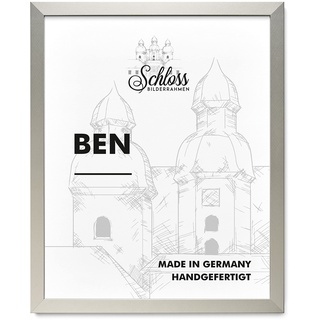Schloss BILDERRAHMEN Ben 59,4x84 cm DIN A1, Dekor Alu gebürstet