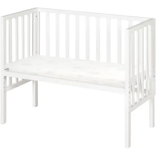 roba Beistellbett 2in1 Weiß 45 x 90 cm