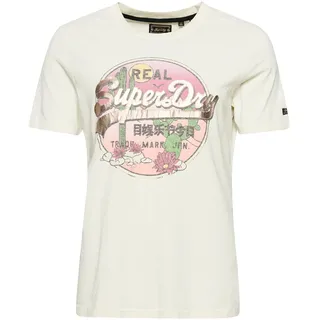 Superdry Damen Vintage Logo Narrative T-Shirt Wollweiß 38 - 38