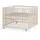 Laufgitter Weiß Natur Holz Echtholz Buche 100x74x100 Babymöbel Laufstall Baby