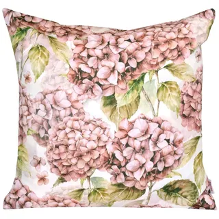 beties Kissenbezug Landlust Hortensie 40 x 40 cm Burgundy-Rose