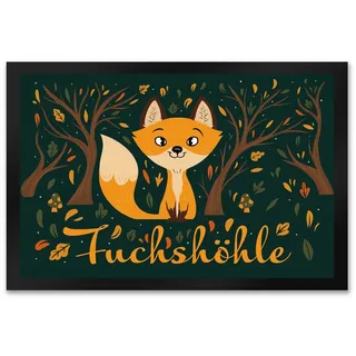 Fußmatte Fußmatte XXL in 50x75 cm mit niedlichem Fuchs im Wald und Herbst, speecheese