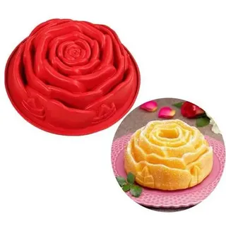 Rosenform Silikon Backform Backformen Silikon Kuchenform Blume Motivbackformen Backform Brotform für Geburtstagsfeiern, Muttertag, Valentinstag