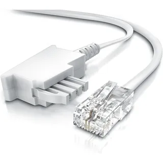 CSL Internet Kabel, Routerkabel Telefonkabel, TAE-F Stecker auf RJ45 Stecker, Router an die Telefondose, Telefon Zubehör