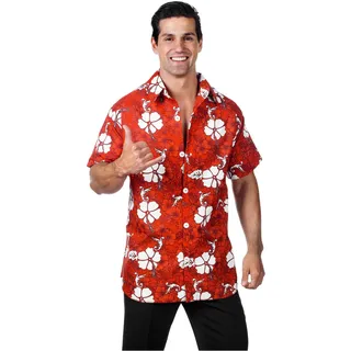 Underwraps Hawaiihemd rot (XXL)