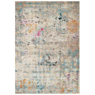 SAFAVIEH Moderner Schick Teppich für Wohnzimmer, Esszimmer, Schlafzimmer - Madison Collection, Kurzer Flor, Grau und Gold, 91 X 152 cm
