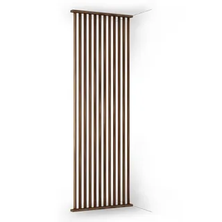 KGM Raumteiler Lamellen Wand Walnuss 45° - Komplett-Set 100 x 270 cm | Raumtrenner, Trennwand & Lamellen Wand in Holzoptik - Sichtschutz für Wohnzimmer, Büro, Kinderzimmer, inkl. 12 Lamellen