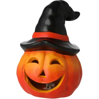 Windlicht KÜRBIS HALLOWEEN (BHT 12x17x12 cm) - orange - BHT 12x17x12 cm