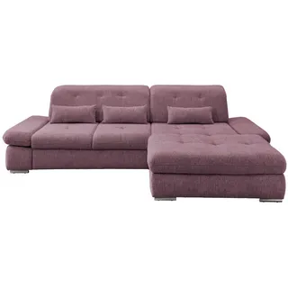 Mid.you Ecksofa, Brombeere, Metall, Uni, 4-Sitzer, Füllung: Schaumstoff, L-Form, 300x196 cm, Made in EU, Liegefunktion, seitenverkehrt erhältlich, Schlafen auf Sitzhöhe, Rücken echt, Armteil links, rechts, Wohnzimmer, Sofas & Couches, Wohnlandschaften, Ecksofas