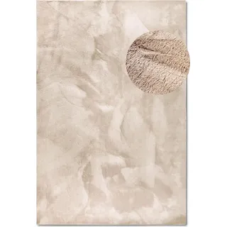 Villeroy & Boch Leon Hochflorteppich 160 x 230 cm Beige/Weiß