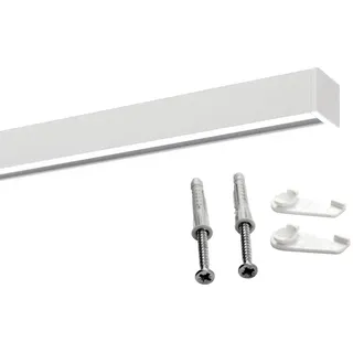 deco-raum Gardinenschiene Square 1-läufig Ø 0 mm 250 cm Weiß