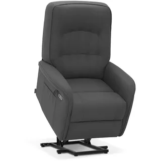 MCombo Fernsehsessel M MCombo Mikrofaser 67 x 111 x 90 cm Grau elektrisch mit Aufstehhilfe und Massagefunktion