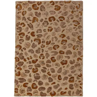 KADIMA DESIGN Leopard Kurzflorteppich 200 x 300 cm Beige