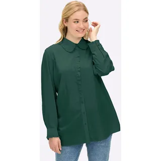 sheego Rüschenbluse Grün 56