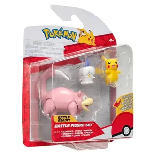Jazwares Pokémon Spielfigurenset 3er-Set: Pikachu, Litwick, Slowpoke
