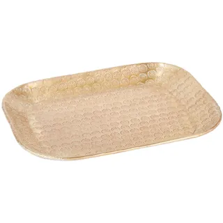 Marrakesch Orient & Mediterran Interior Tablett Kerzentablett Skandinavisch Janshir Gold 21cm Eckig