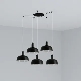 faro barcelona TATAWIN S 5L Schwarze Hängeleuchte