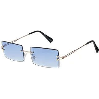 BEZLIT Damen Herren Sonnen Brille Modern Rechteckig Verlaufs Glas 30565 Blau Weiß - Einheitsgröße