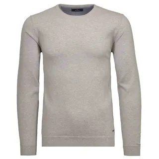 Rundhalspullover RAGMAN, Herren, Gr. 58, grau (hellgrau), Strick, 95% Baumwolle 5% Kaschmir, Rundhals, Pullover Rundhalspullover