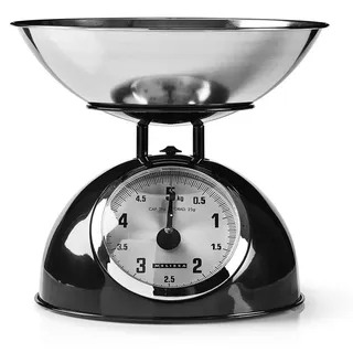 Melissa 16310238 Küchenwaage analog Wägebereich (max.)=5 kg Schwarz, Edelstahl 245 x 245 x 210