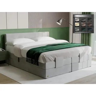 PAARA Boxspringbett 25GM elektrisch verstellbar mit Motor Dachschräge, mit einzigartigem Belüftungssystem bunt 140 cm x 200 cm