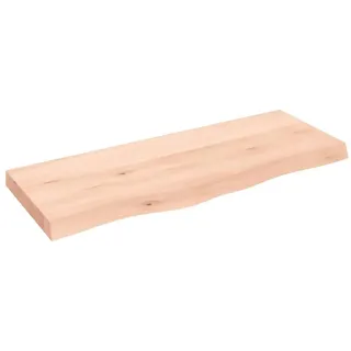 vidaXL Wandregal 100x40x(2-6) cm Massivholz Eiche Unbehandelt