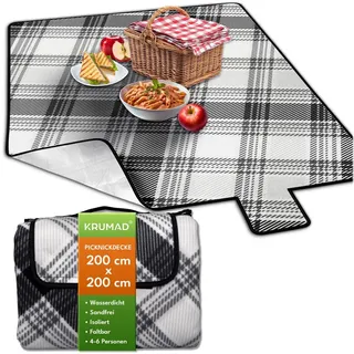krumad Picknickdecke grau 200 x 200 cm