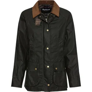 Barbour Langjacke Lightweight Wachsjacke Beadnell grün 14