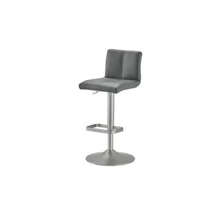 Barhocker Leder MyTina , grau , Maße (cm): B: 44 T: 38.0