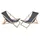 Gartenliege 2-er Set klappbar x x 80 Grau