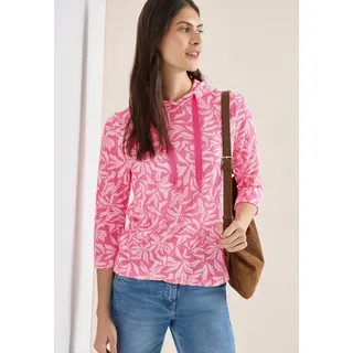 Cecil Kapuzenshirt Sweatshirt Geblümt Beetroot Pink 36