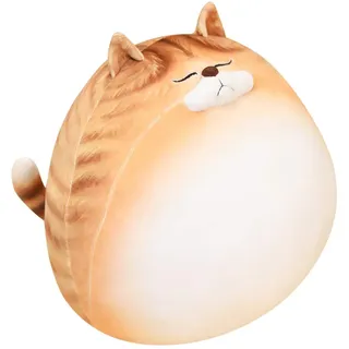 MINHADISI 30CM Niedliches Plüschkissen mit molliger Katze, Plüschtier, Kuscheltier Soft Sleeping Pillow Blob und gestreifte Haustiere Kuschelkissen Geschenke für Kinder (Orange,30cm)