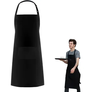 BinXiaoQin Kochschürze Baumwolle Schürze,Apron Unisex mit Tasche,Schürze Damen,Latzschürze Damen Küchenschürze,Küchenschürzen Verstellbare Herren,Malschürze Erwachsene Küchenschürz - Einheitsgröße