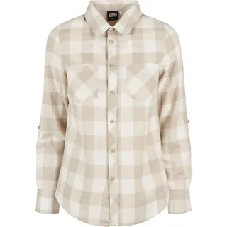 URBAN CLASSICS Turnup Checked Flanell Shirt Beige XS
