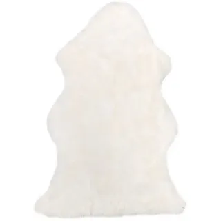 Wohndecke walexo Lammfell Teppich Naturfell Schaffell Dekofell Überwurf, walexo weiß 110 cm