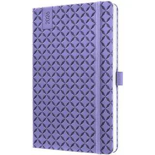 Sigel Wochenkalender 2026 A5 Hardcover, Gummiband, Stiftschlaufe, Einstecktasche, 174 Seiten, vegan, Buchkalender, Terminplaner Taschenkalender Jolie