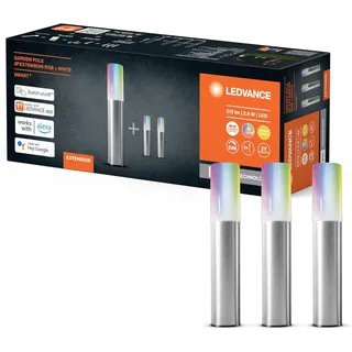 LEDVANCE LED Gartenleuchte Edelstahl 36,5 cm 3 St. Silber